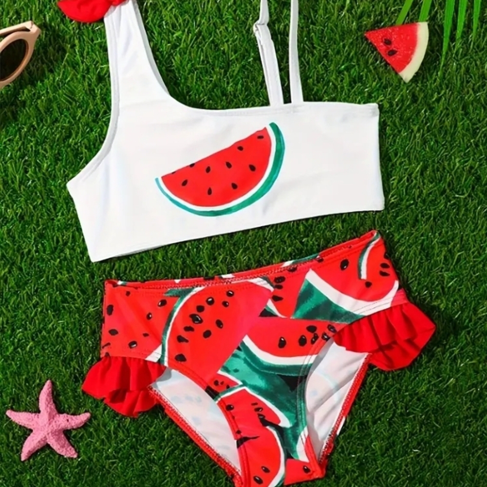 Watermelon Kids Swim Set - Red and White